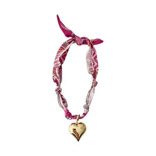 Pink Cassidy Scarf Necklace