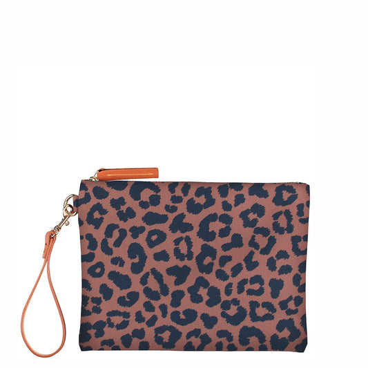 "Naomi" Leopard Nylon Clutch