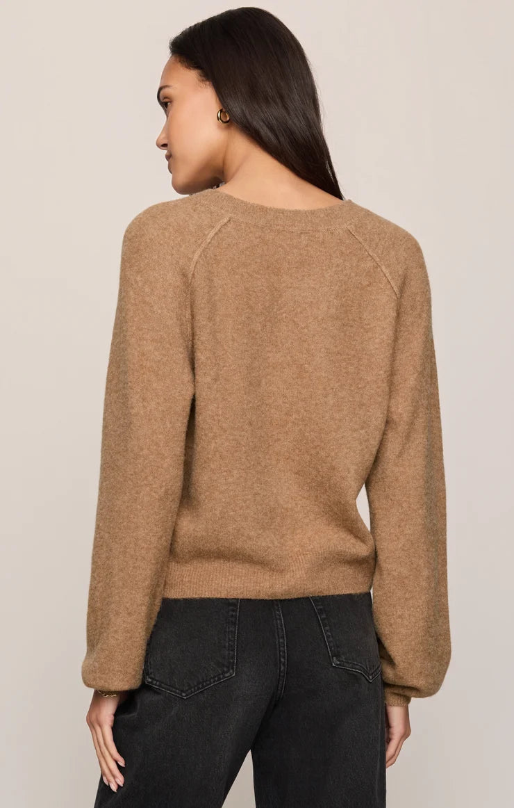 Caramel Westmont Henley Sweater