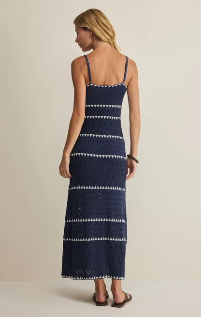 Catamaran Striped Maxi Dress - Blue