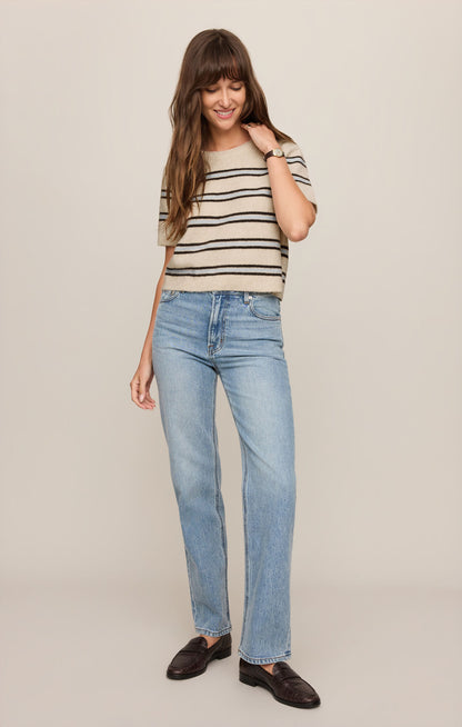 Light Oatmeal Heather Gatewood Stripe Sweater