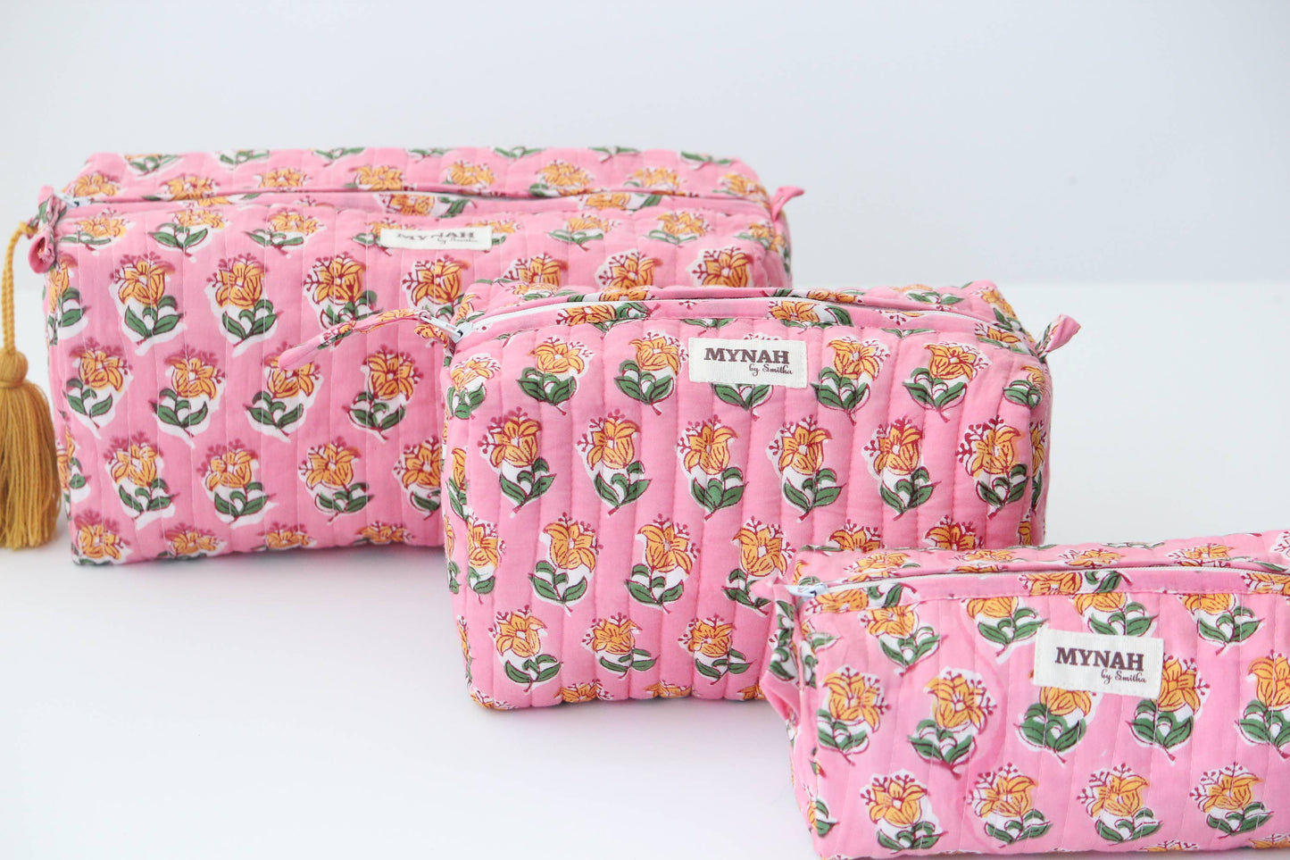 Set of 3 Bubblegum Print Travel Bag