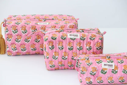 Set of 3 Bubblegum Print Travel Bag