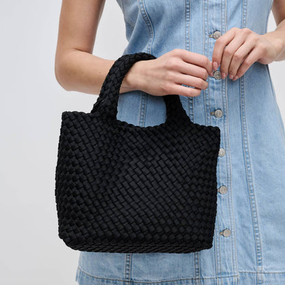 Black Sky's the Limit Small Woven Neoprene Crossbody