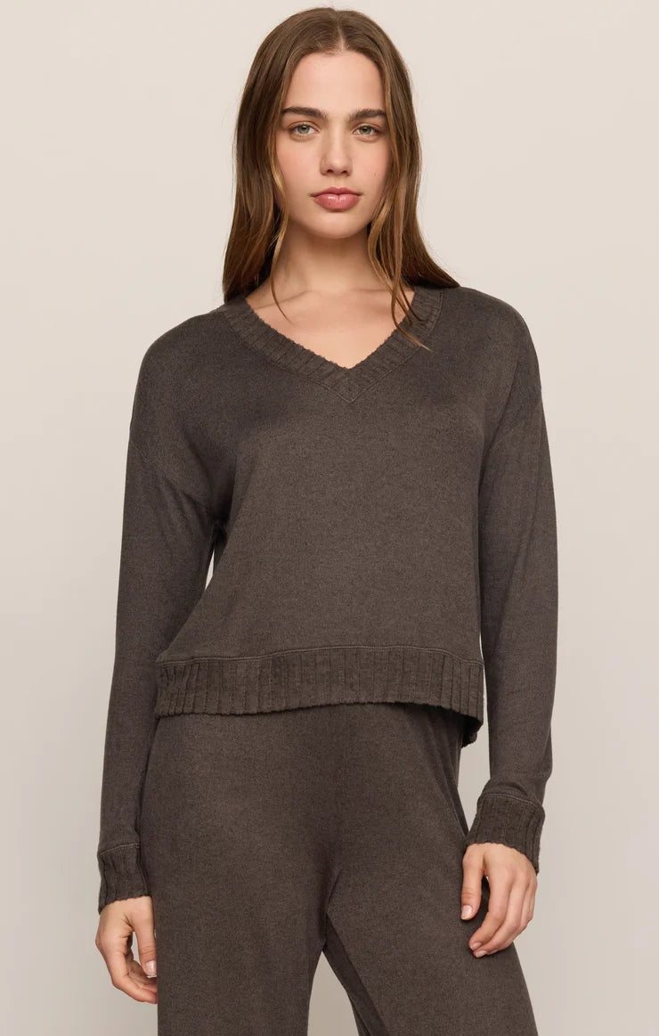 Cocoa Bean Courtney Long Sleeve Lounge Top