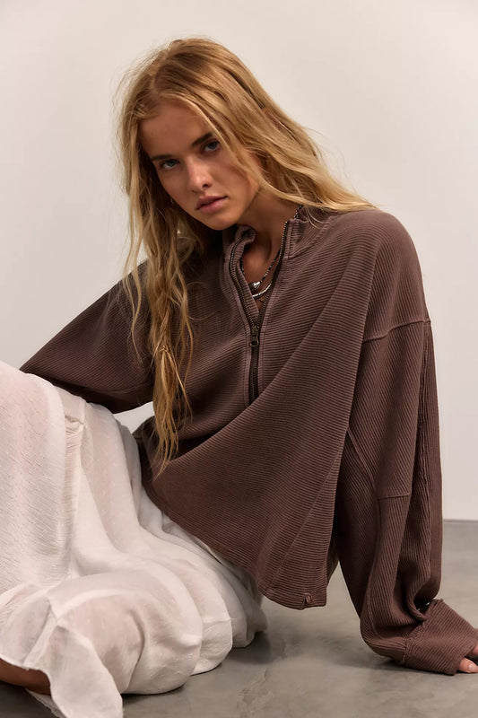 Mochachinno Celeste Quarterzip