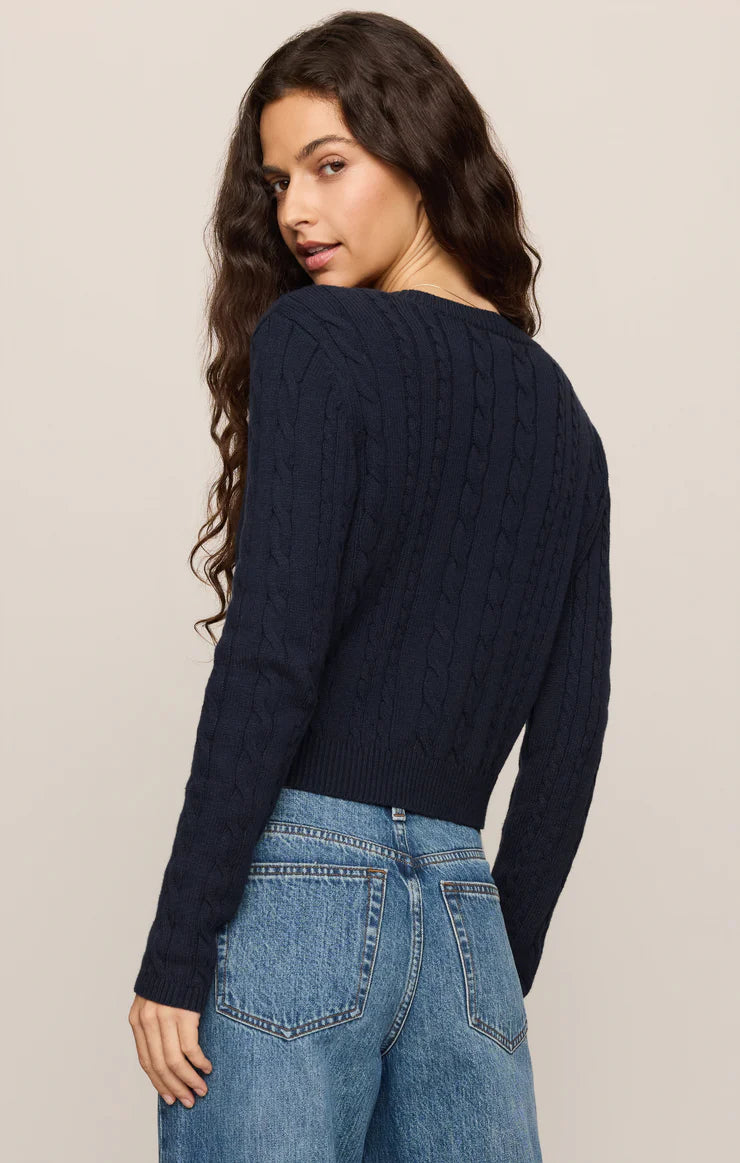 Navy Cera Long Sleeve Cardigan
