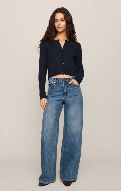 Navy Cera Long Sleeve Cardigan
