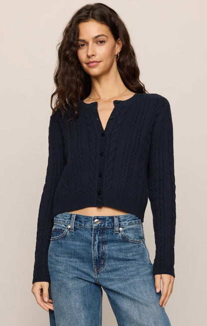 Navy Cera Long Sleeve Cardigan