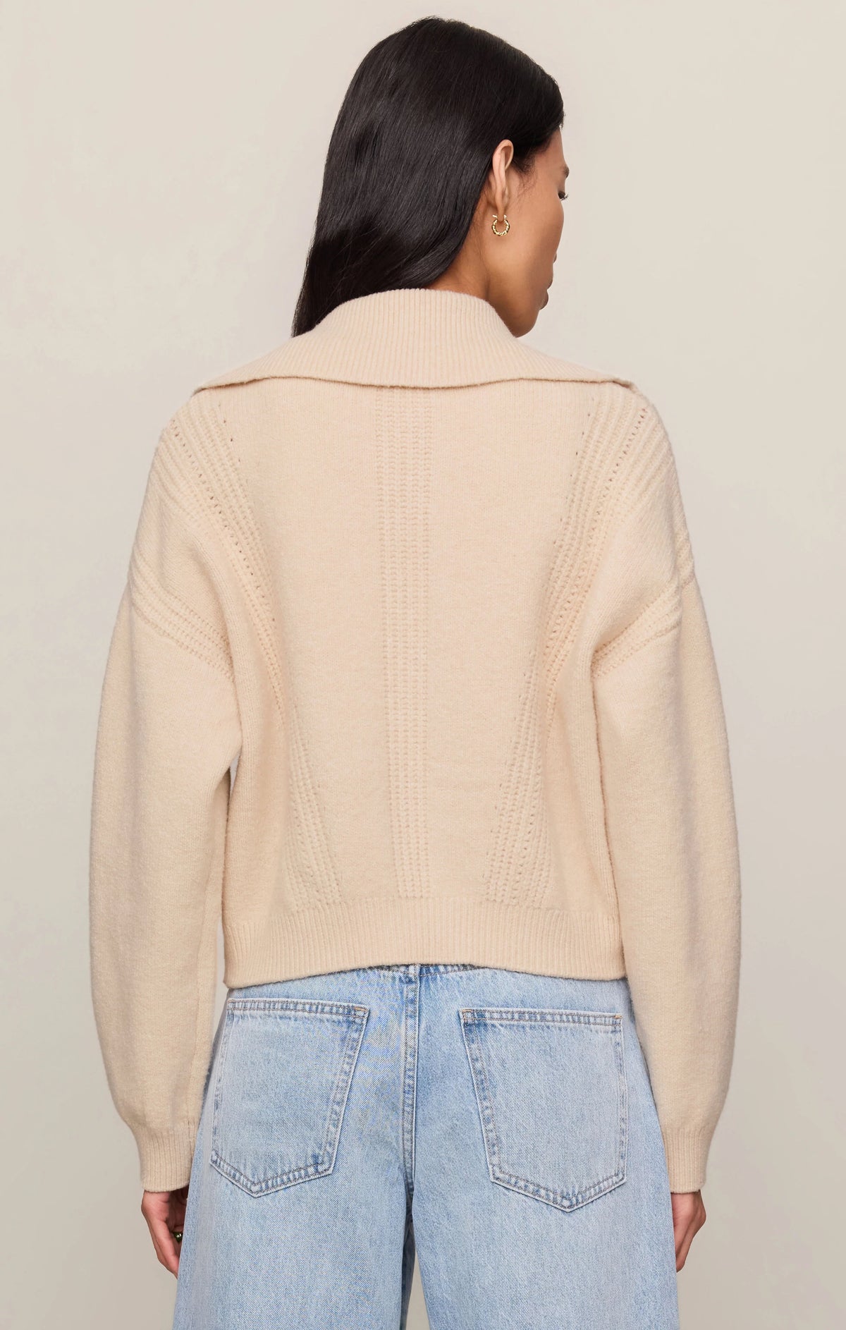 Chalk Silverlake Zip Cardigan