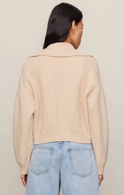 Chalk Silverlake Zip Cardigan