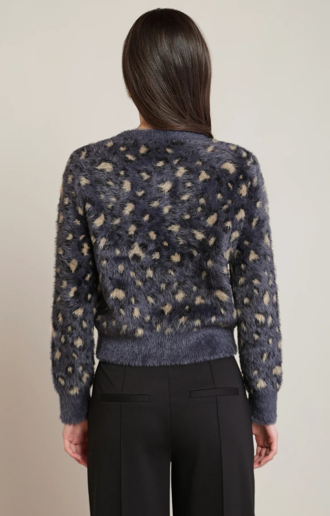 Charcoal Leopard Cardigan