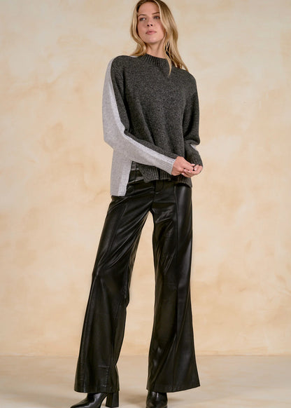 Charcoal Colorblock Sweater