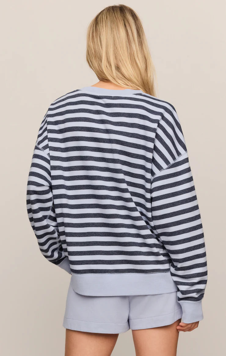 Blue Everyday Striped Sweatshirt