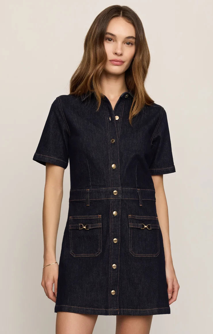 Midnight Air Crush Denim Dress