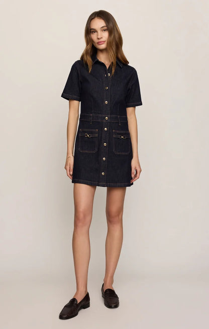 Midnight Air Crush Denim Dress