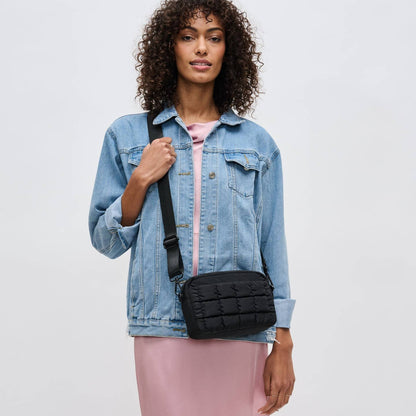 Black Inspiration Quilted Puffer Nylon Crossbody