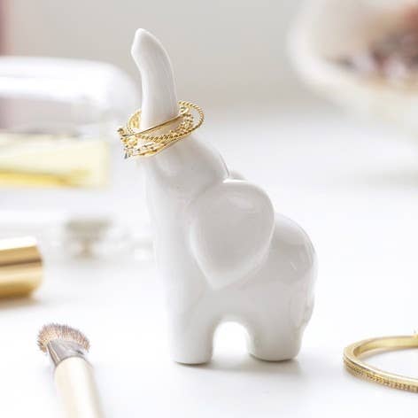 Ceramic Elephant Ring Holder