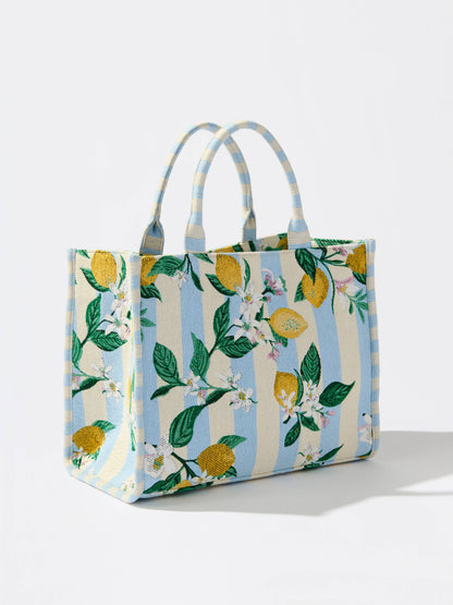 Jacquard Lemon Stripe Tote