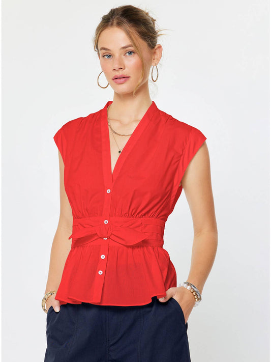 Red Bow Blouse