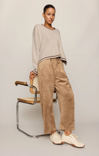 Light Sand Drift Suede Pant