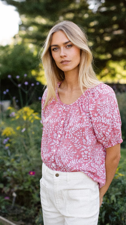 Rose Floral Everly Top