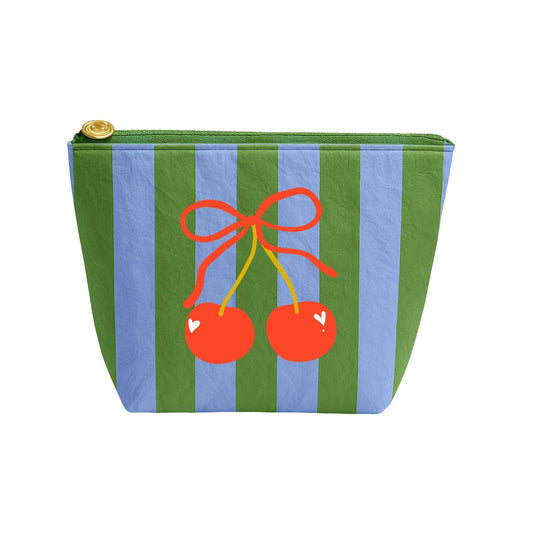 Green/Blue Stripe Pouch