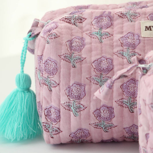 Lavender Motif Large Travel/Make Up/Organizer/Wet Bag