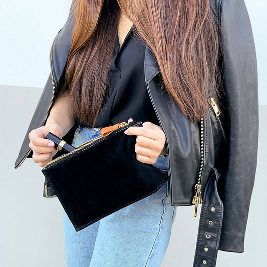 Black Suede Clutch