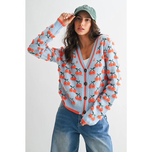 Cherry Knit Cardigan