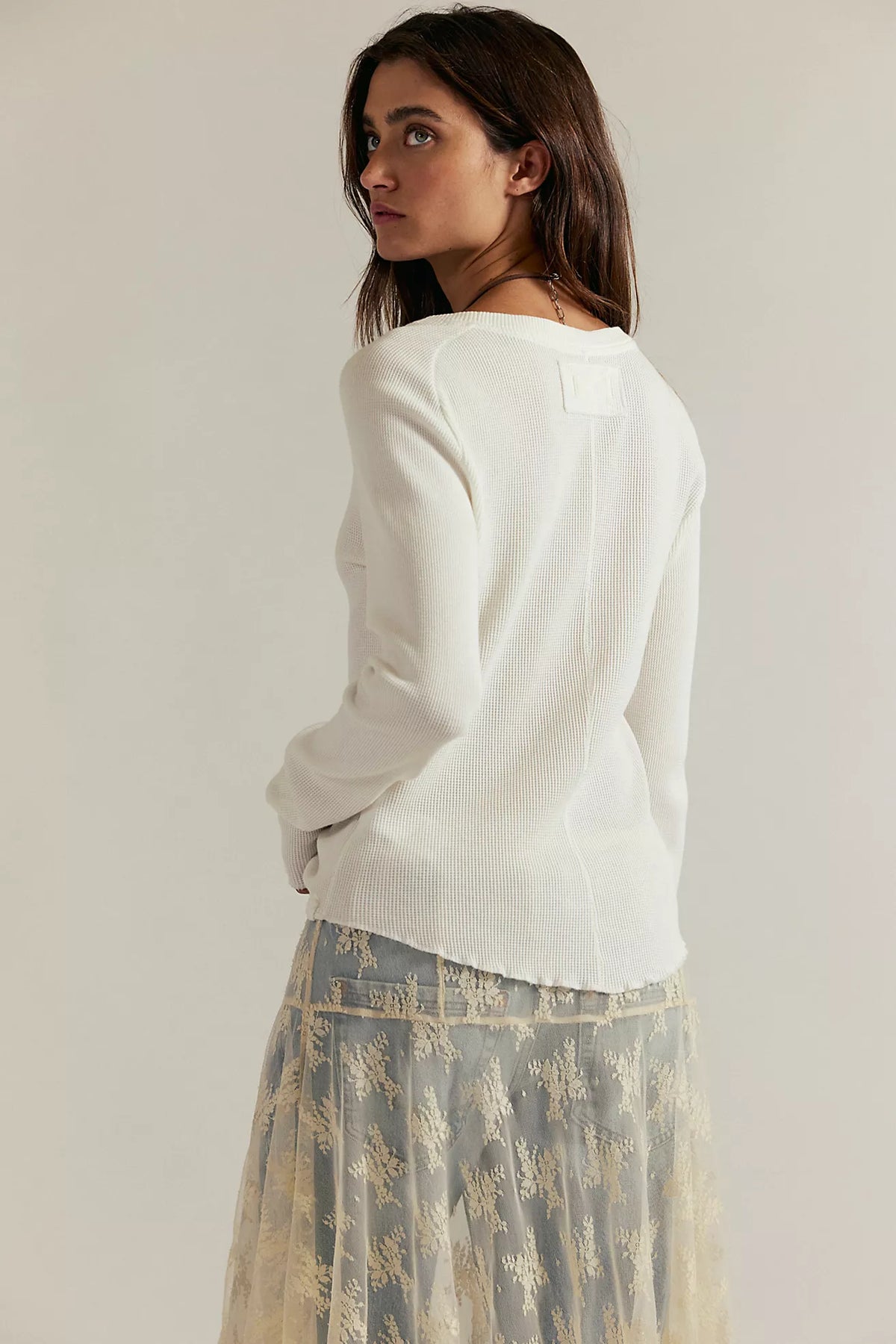 White Easy Does It Long Sleeve Tee
