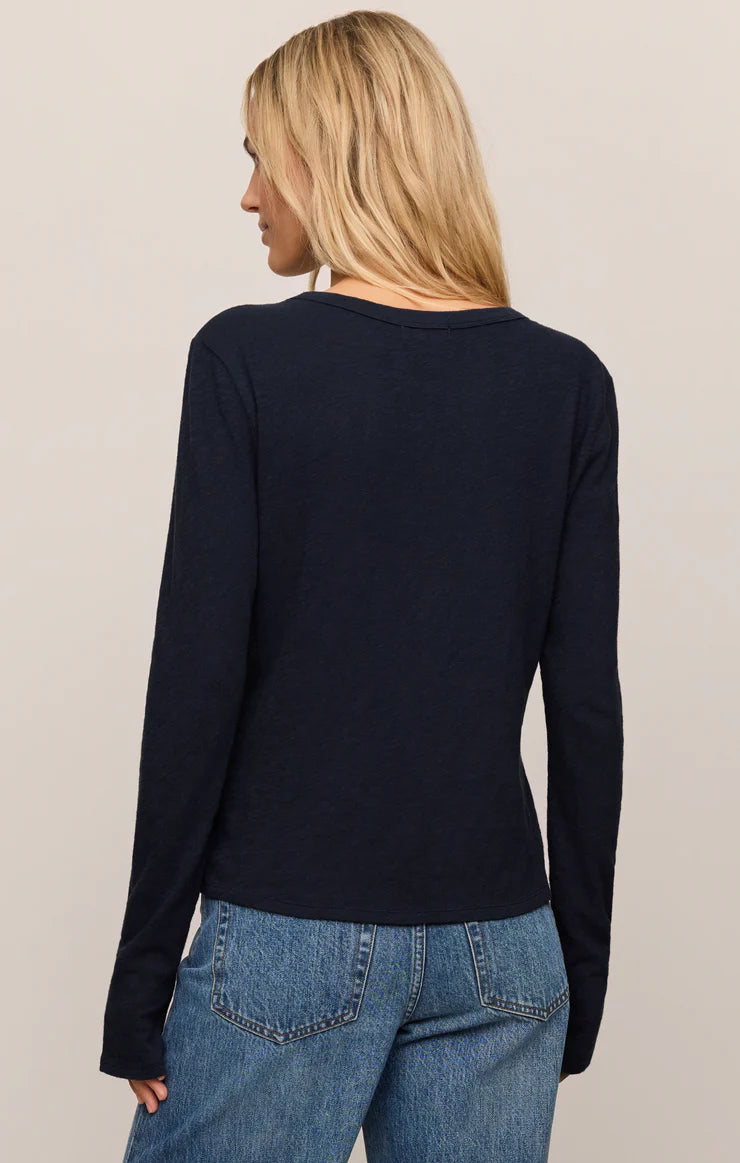 Navy Junie Long Sleeve Tee
