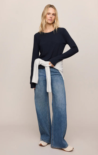 Navy Junie Long Sleeve Tee