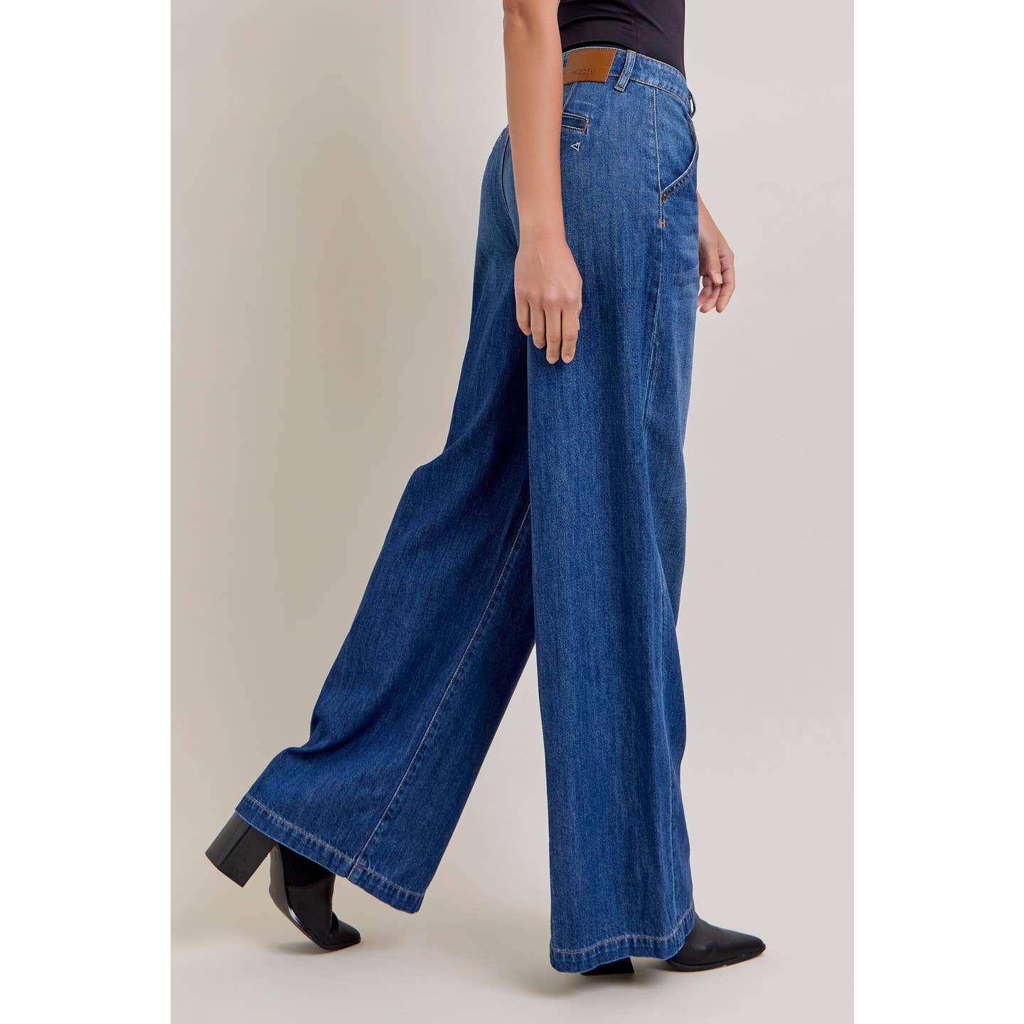 Dark Wash Wide Leg Trouser