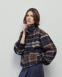 Navy Plaid Elli Jacket