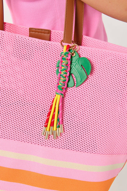 PALM LEAF BAG CHARM/KEY RING