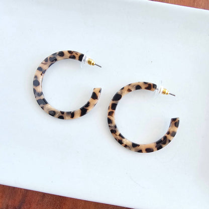 Tortoise Shell Hoops