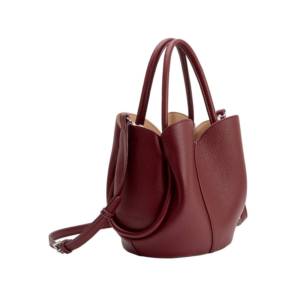 Tulip Burgundy Vegan Leather Bag