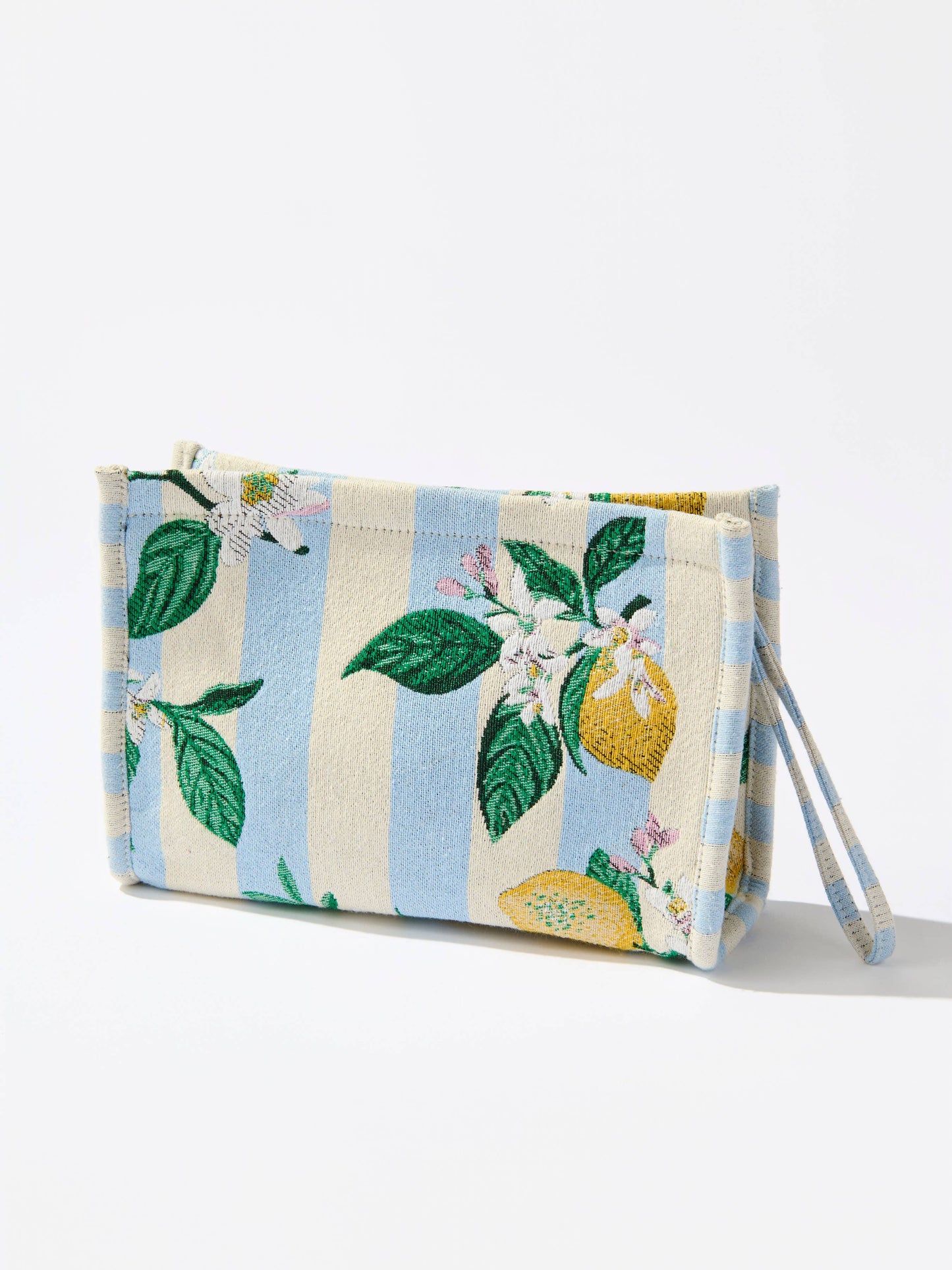 Jacquard Lemon Stripe Pouch