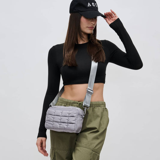 Grey Inspiration Quilted Puffer Nylon Crossbody