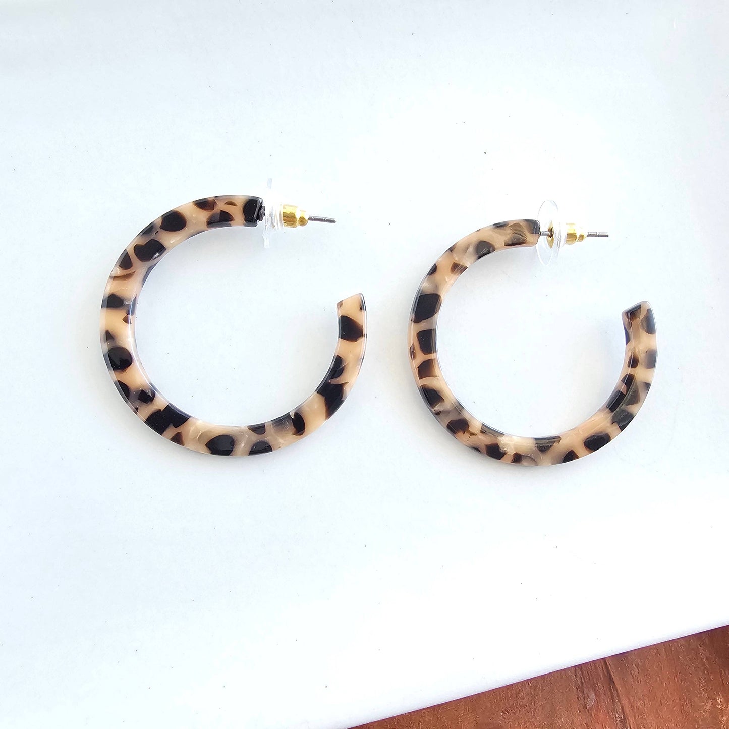 Tortoise Shell Hoops