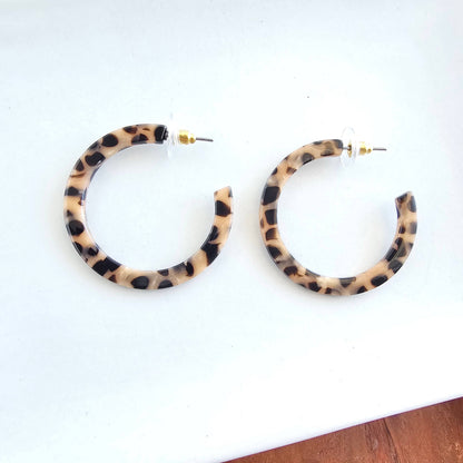 Tortoise Shell Hoops