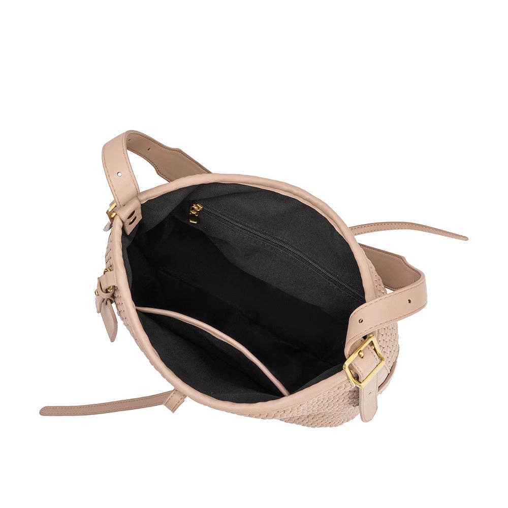 Woven Vegan Leather Tote