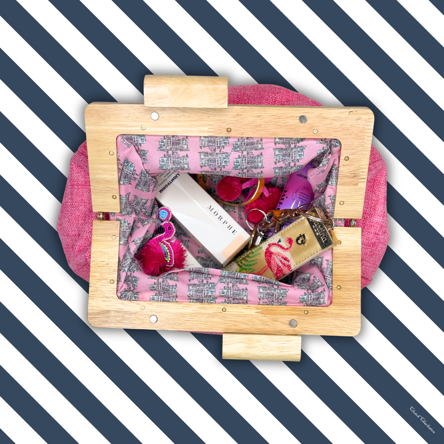 Pink Bay Clutch- Pink