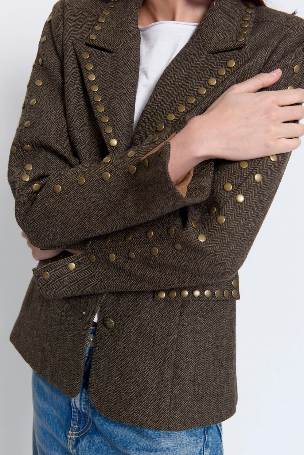 Chocolate Studded Felix Jacket
