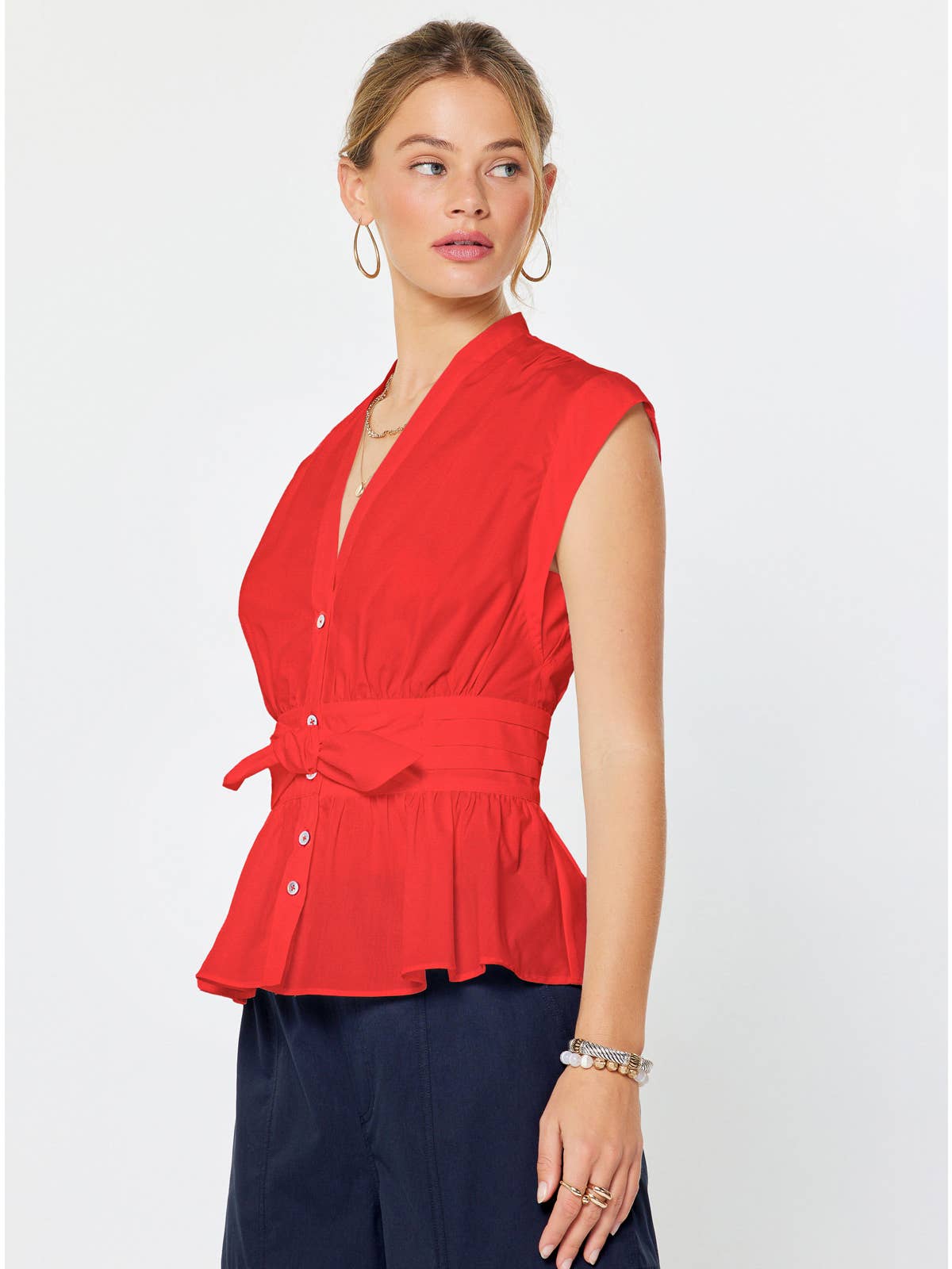 Red Bow Blouse
