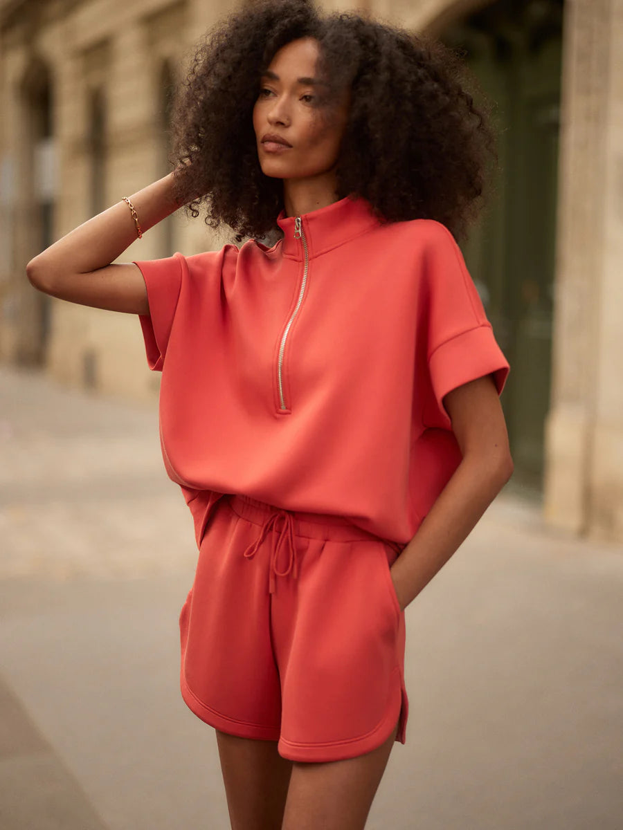 Ritchie Short Sleeve Sweatshirt- Summer Fig