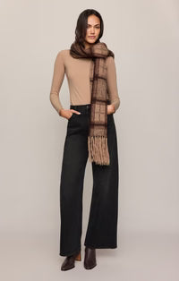 Toasted Almond Frostline Plaid Scarf