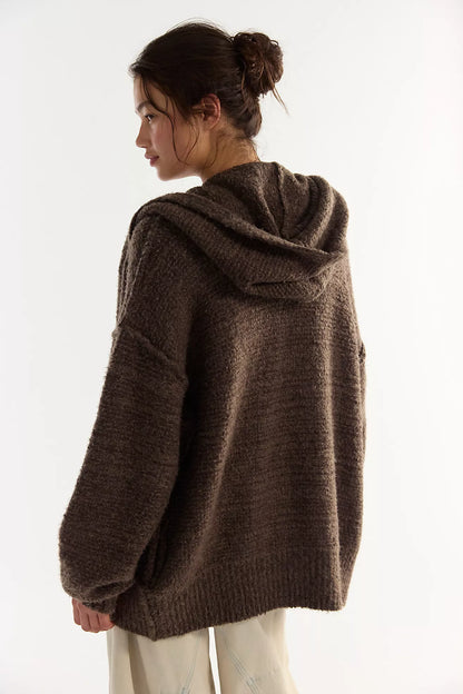Fudge Thistle Hooded Cardi