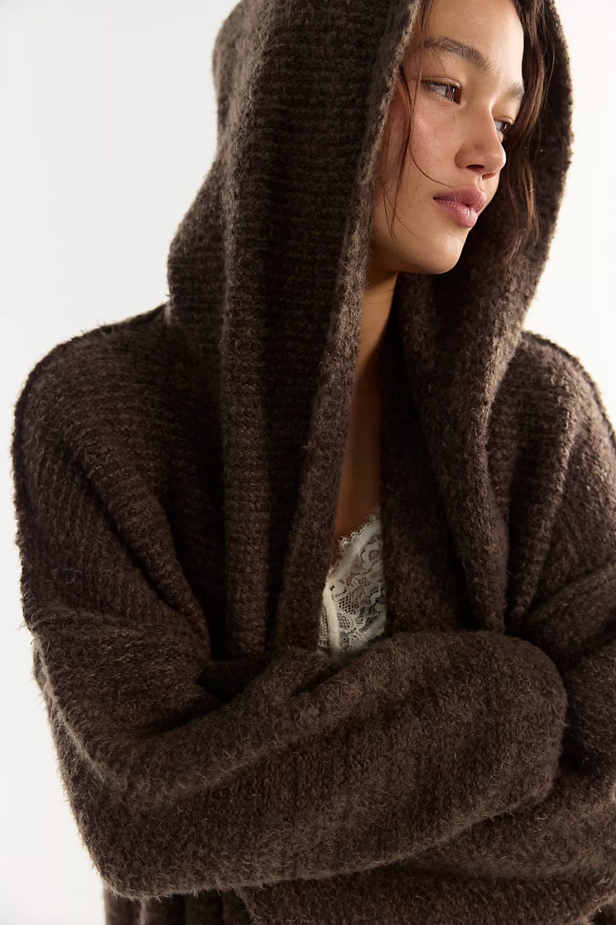Fudge Thistle Hooded Cardi